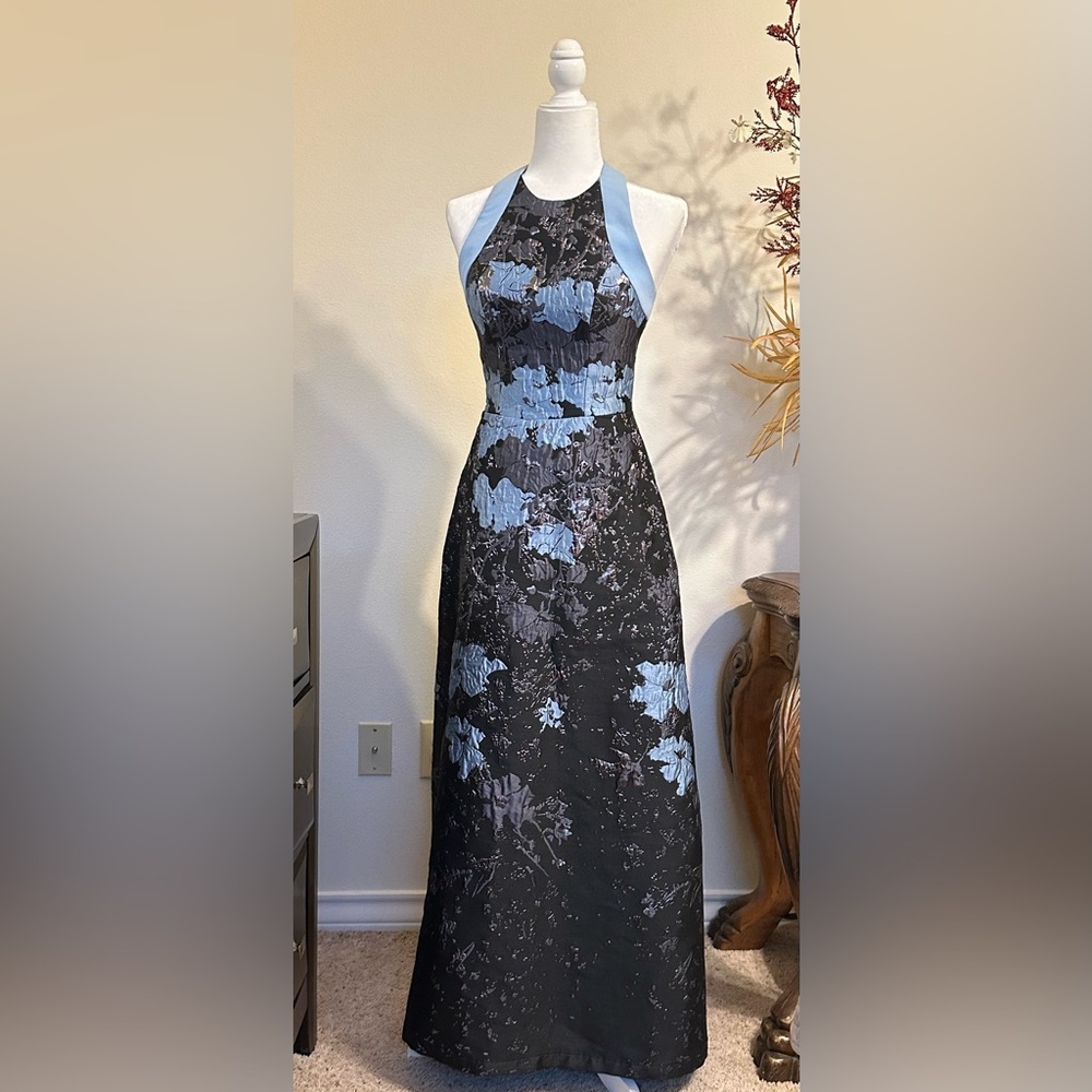 Blue A-line Sweetheart Strapless Dress